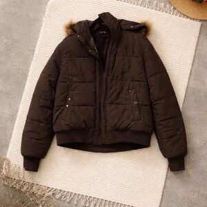 Zero exposur boarding company woman’s winter coat jacket size large brown